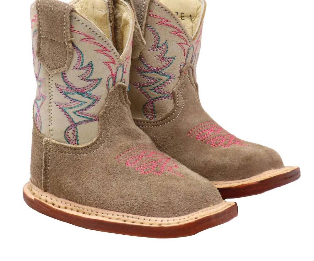 NEW ROPER boys cowbaby saguaro western boot in tan
